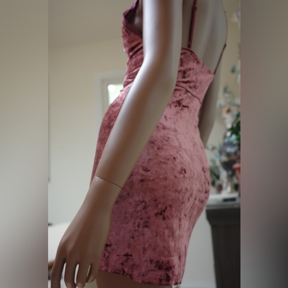 Free people Sexy VelveT pink Rose Chemise Slip Lace. excellent condition - Picture 4 of 7